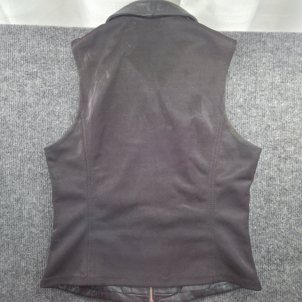 Wilsons Leather Womens Black Leather Front Zip Vest Size M - Picture 6 of 11